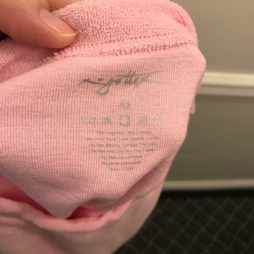 NWT X by Gottex Pink Terry Cloth Tee XS Athleisure Athletic Workout Top Shirt - Picture 10 of 10